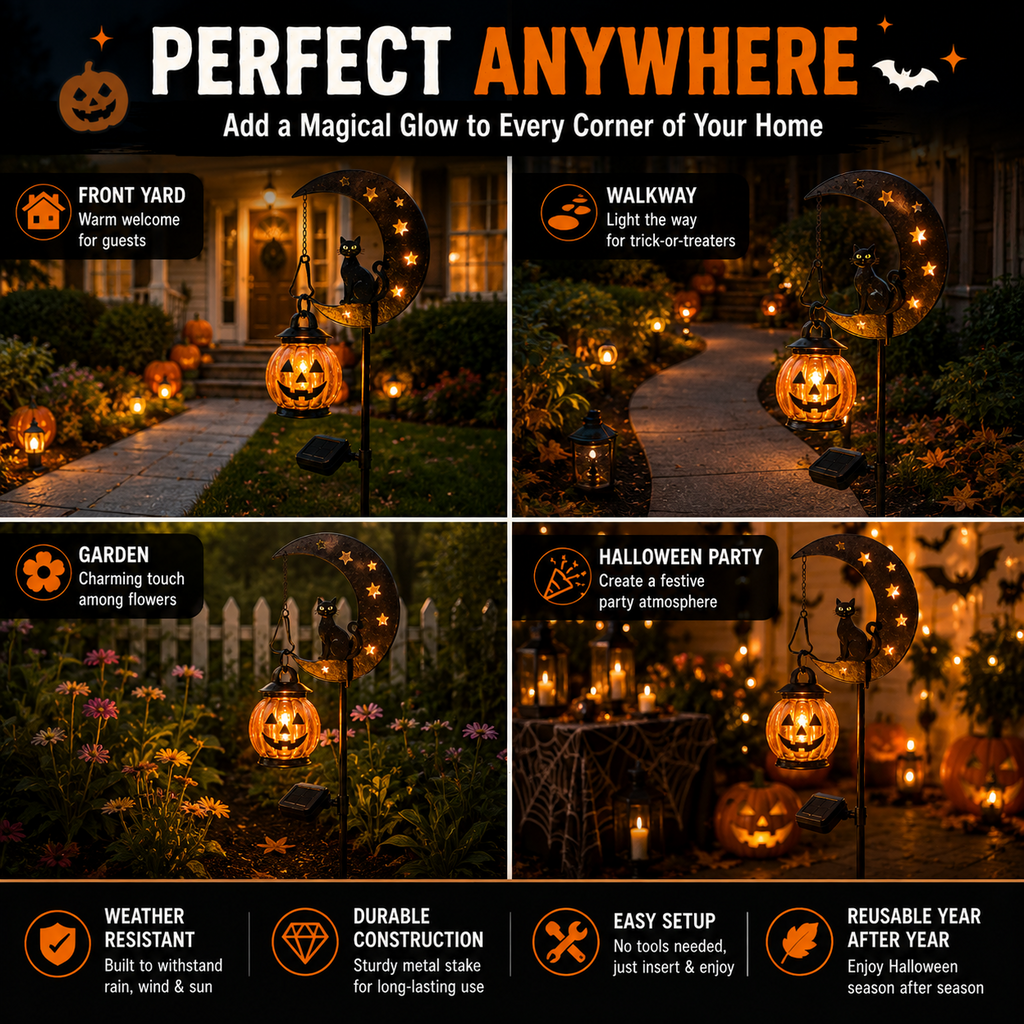 🎃Halloween Early Bird Sale |49% OFF Pumpkin MoonGarden Stake Light