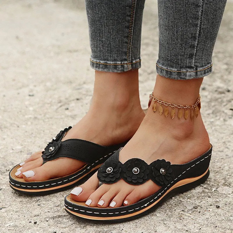 💝Last Day 50% OFF⭐Women's Lightweight Flowers Clip Toe Sandals