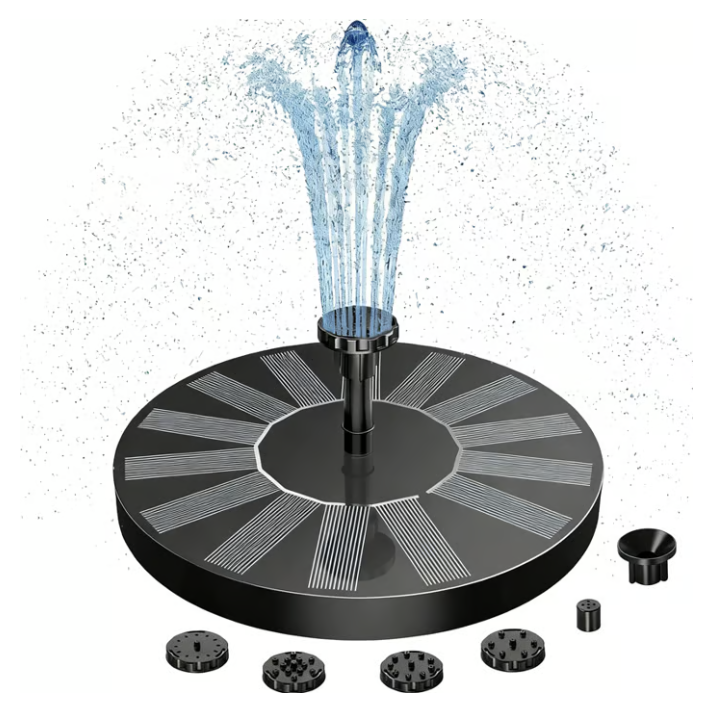 🏆Flash Sale⚡Solar Bath Fountain with 6 Nozzle
